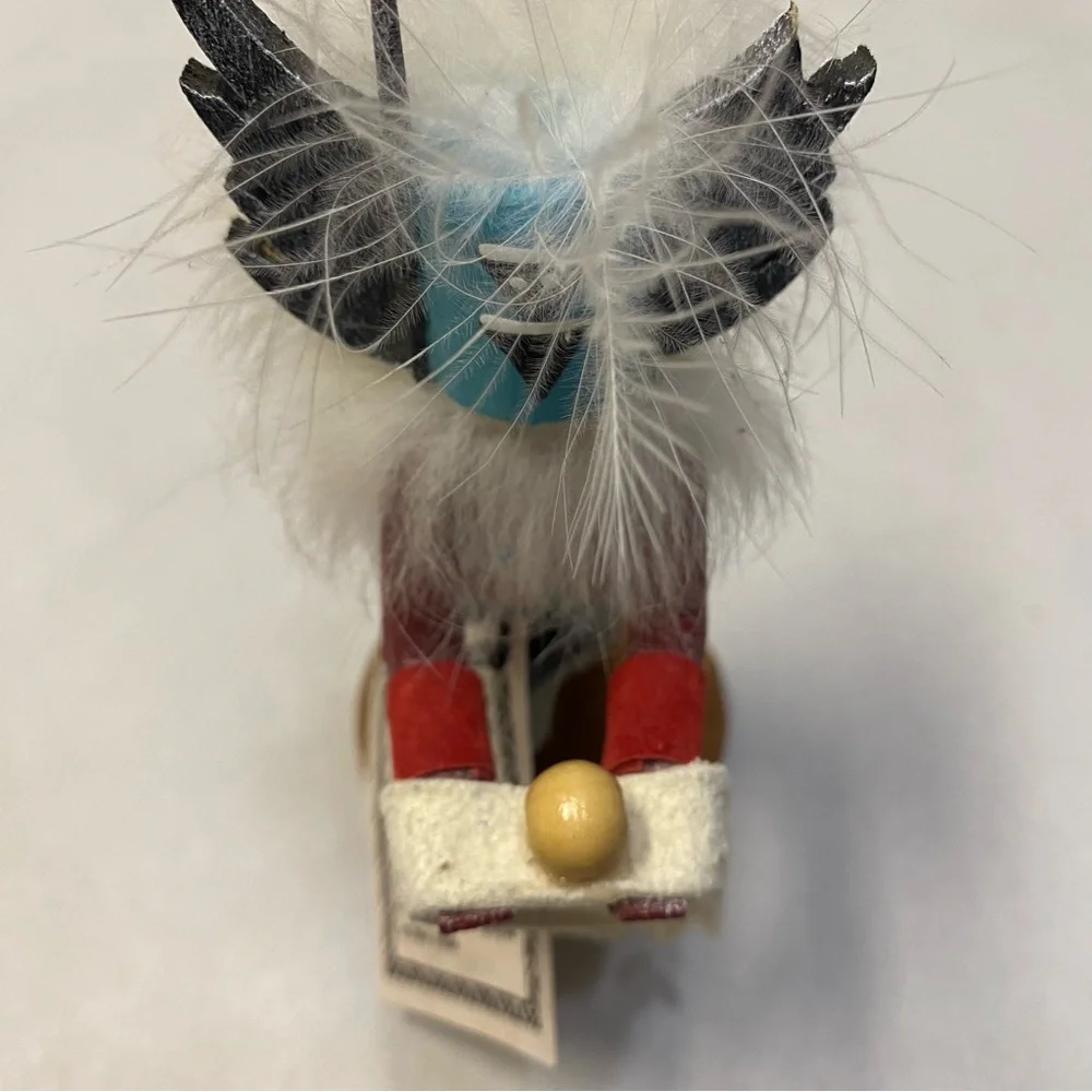 Crow Mother Kachina Handmade Navajo Dine Tribe Signed Marked Art Decor NWT